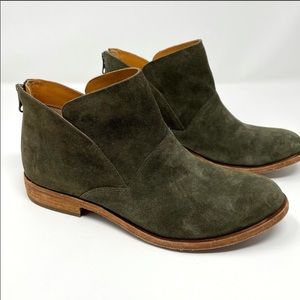 KORKEASE Green Suede Ryder Ankle Boots 7.5